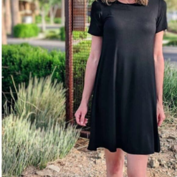 BCBGeneration Black T-Shirt Dress - Picture 1 of 5